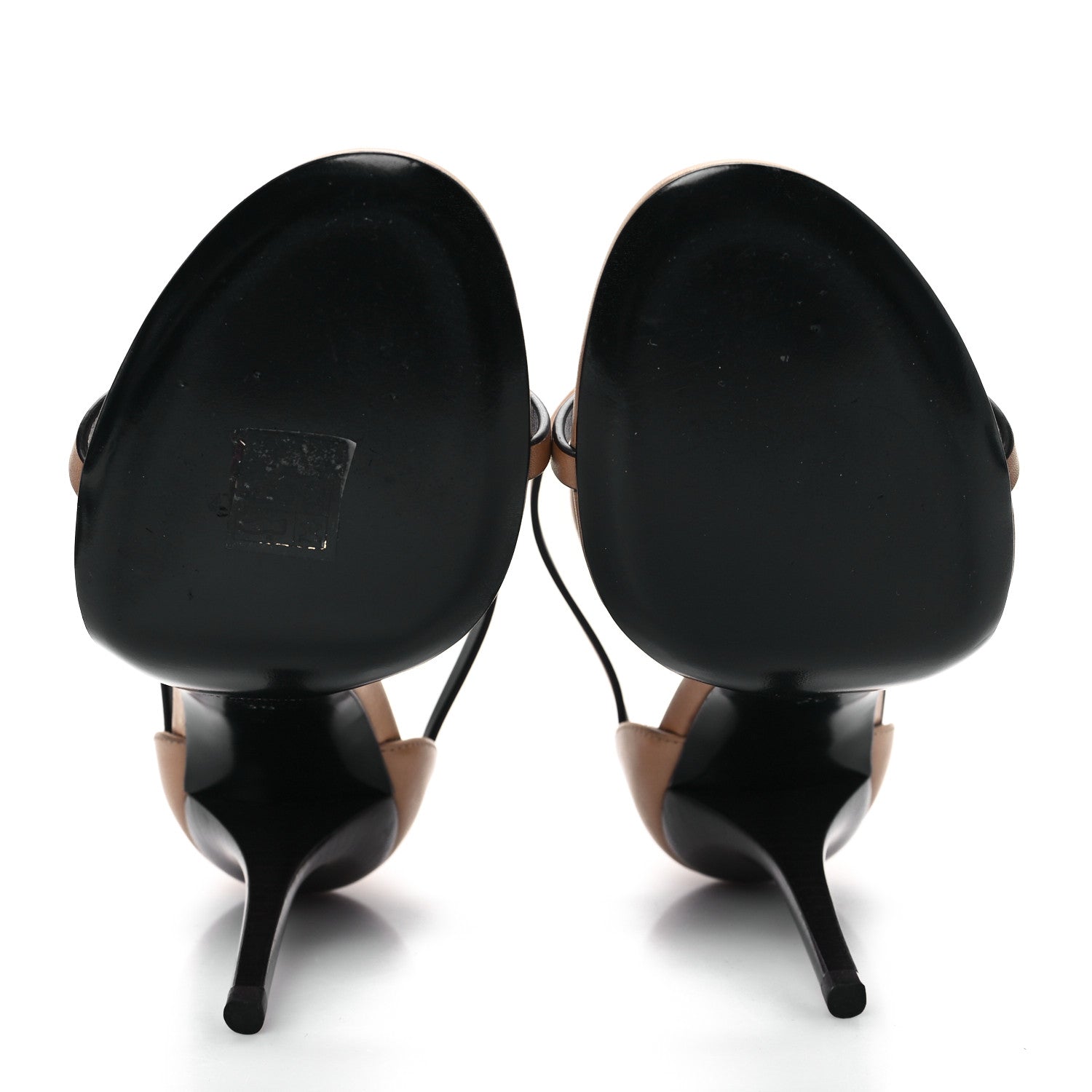 Saint Laurent Calfskin Cassandra 100 Sandals 38 Gold Brown 6 of 10