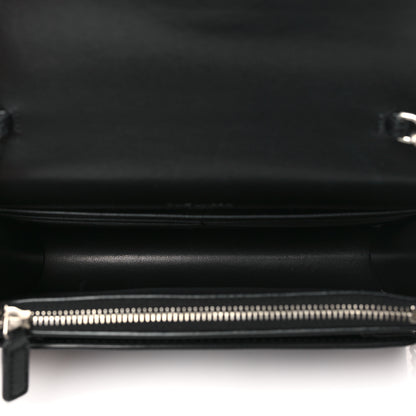 Saint Laurent Coated Bark Calfskin Sunset Chain Wallet Black 5 of 9