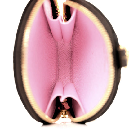 Louis Vuitton Monogram 2021 Christmas Animation Japanese Garden Round Coin Purse Wisteria Pink 4 of 6