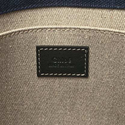 Chloe Calfskin Linen Medium Woody Tote Deep Denim 6 of 11
