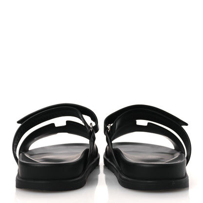 Hermes Calfskin Womens Chypre Sandals 40 Black 6 of 13