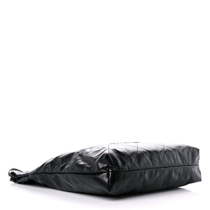 Chanel Shiny Calfskin Quilted Large Chanel 22 So Black 4 of 11