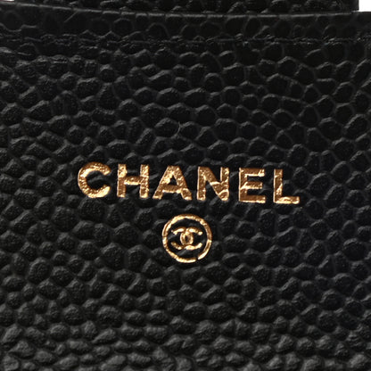 Chanel Caviar Quilted Flap Card Holder Wallet Black 7 of 8