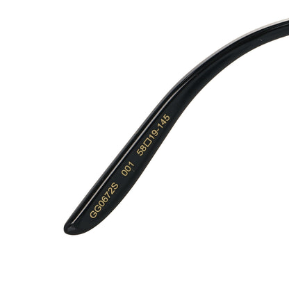 Gucci Metal Aviator Sunglasses GG0672S Black Gold 6 of 7