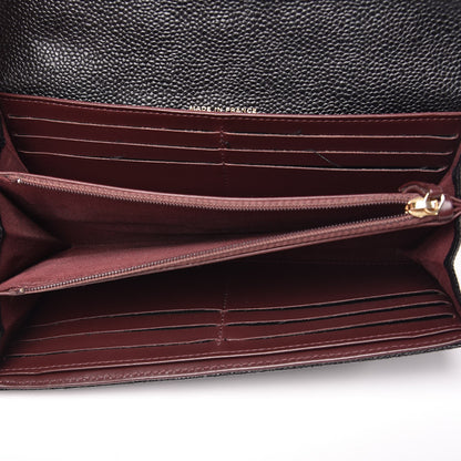 Chanel Caviar Quilted Large Gusset Flap Wallet Black 5 of 9