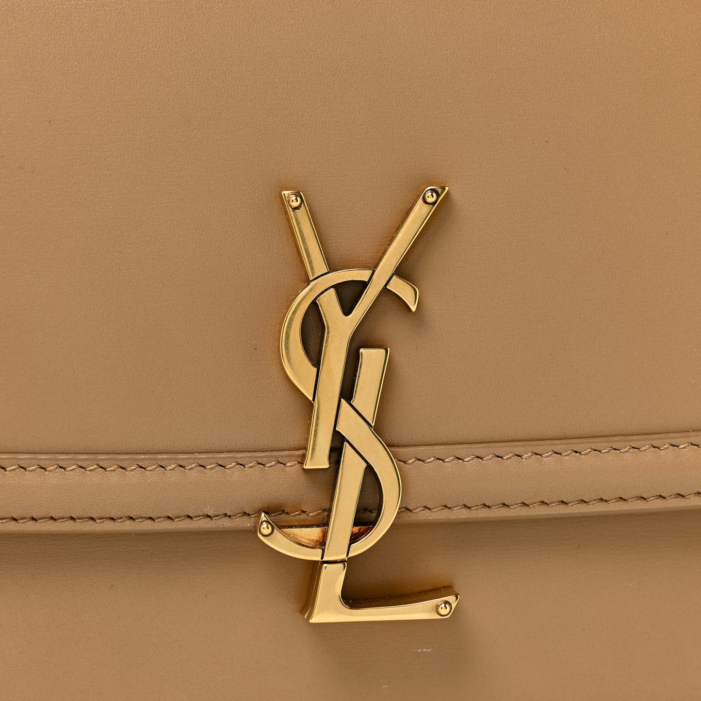 Box Calfskin Monogram Medium Solferino Satchel Natural Tan