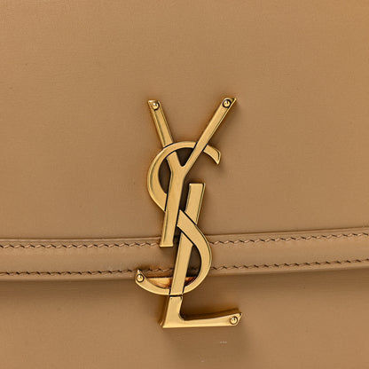 Saint Laurent Box Calfskin Monogram Medium Solferino Satchel Natural Tan 8 of 12
