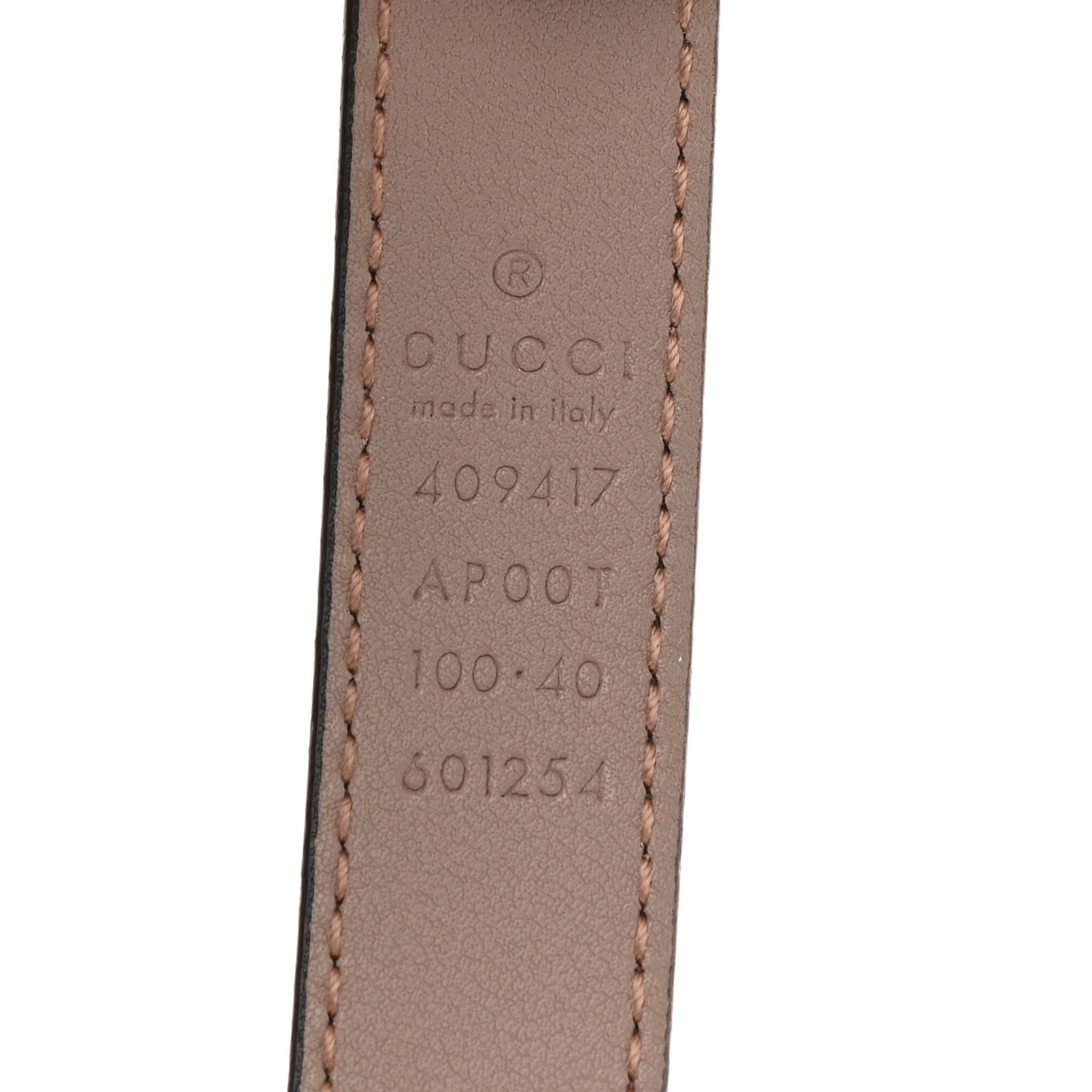 Calfskin Double G 20mm Belt 100 40 Porcelain Rose