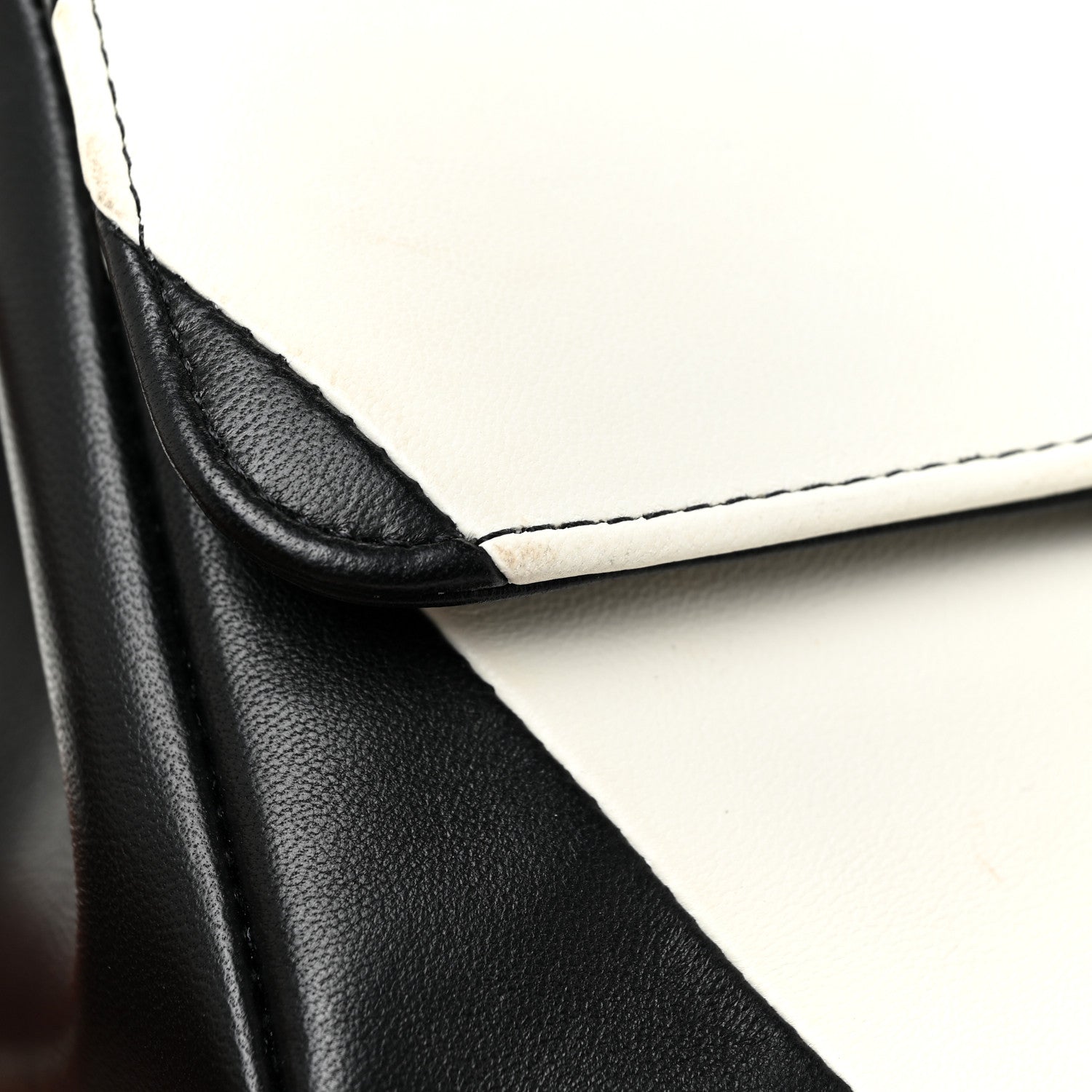Chanel Lambskin Geometric Patchwork Mini Flap Black White 13 of 17