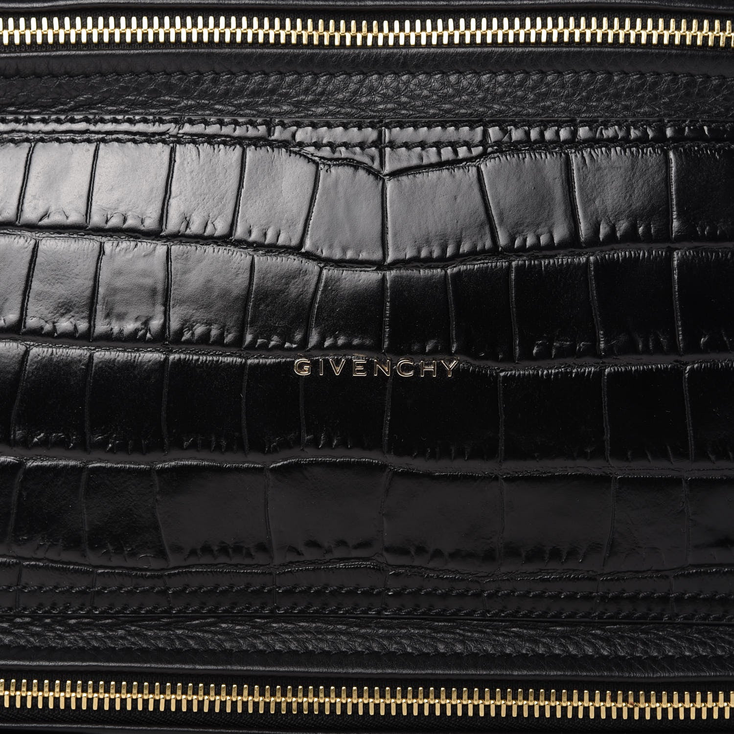 Givenchy Calfskin Crocodile Embossed Medium Pandora Black 10 of 10