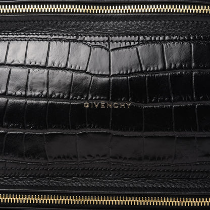 Givenchy Calfskin Crocodile Embossed Medium Pandora Black 10 of 10