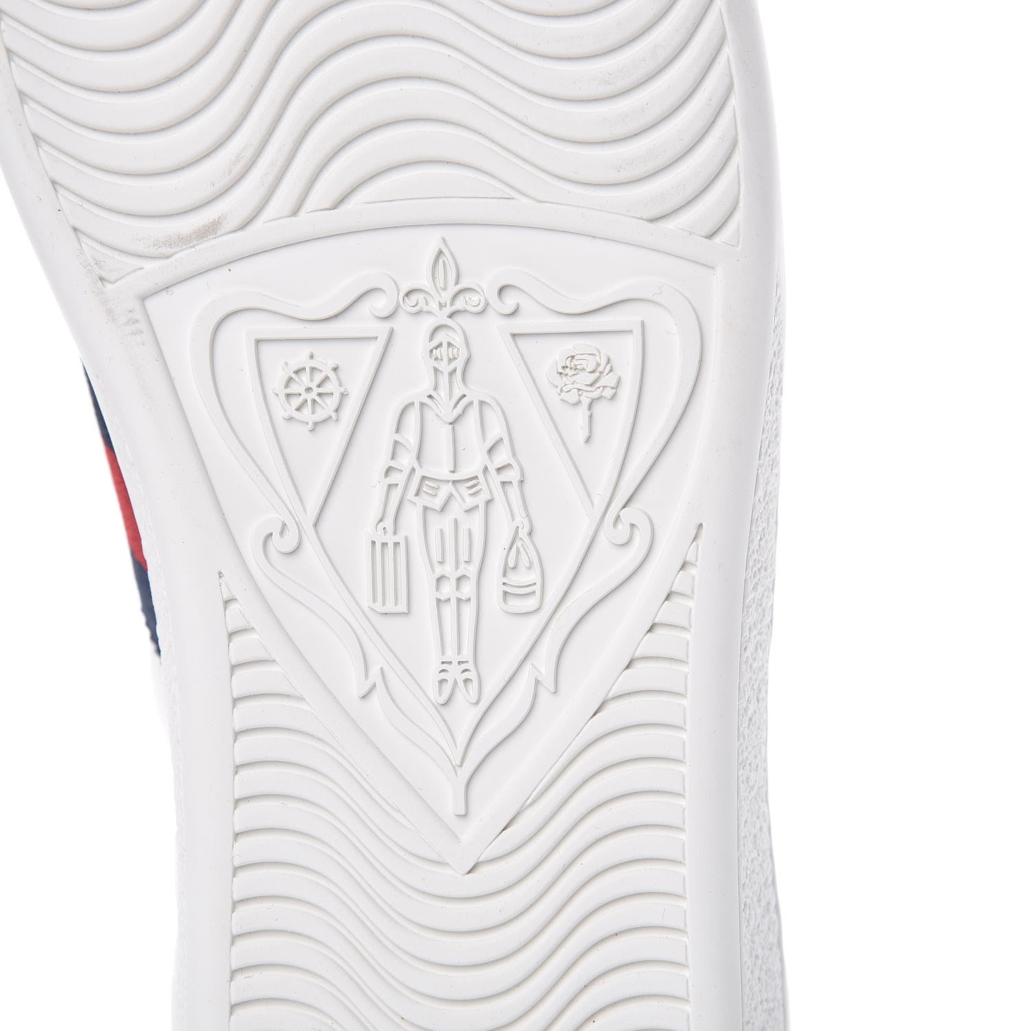 Gucci Calfskin Ayers Web Ace Sneakers 36.5 White Blue 7 of 12