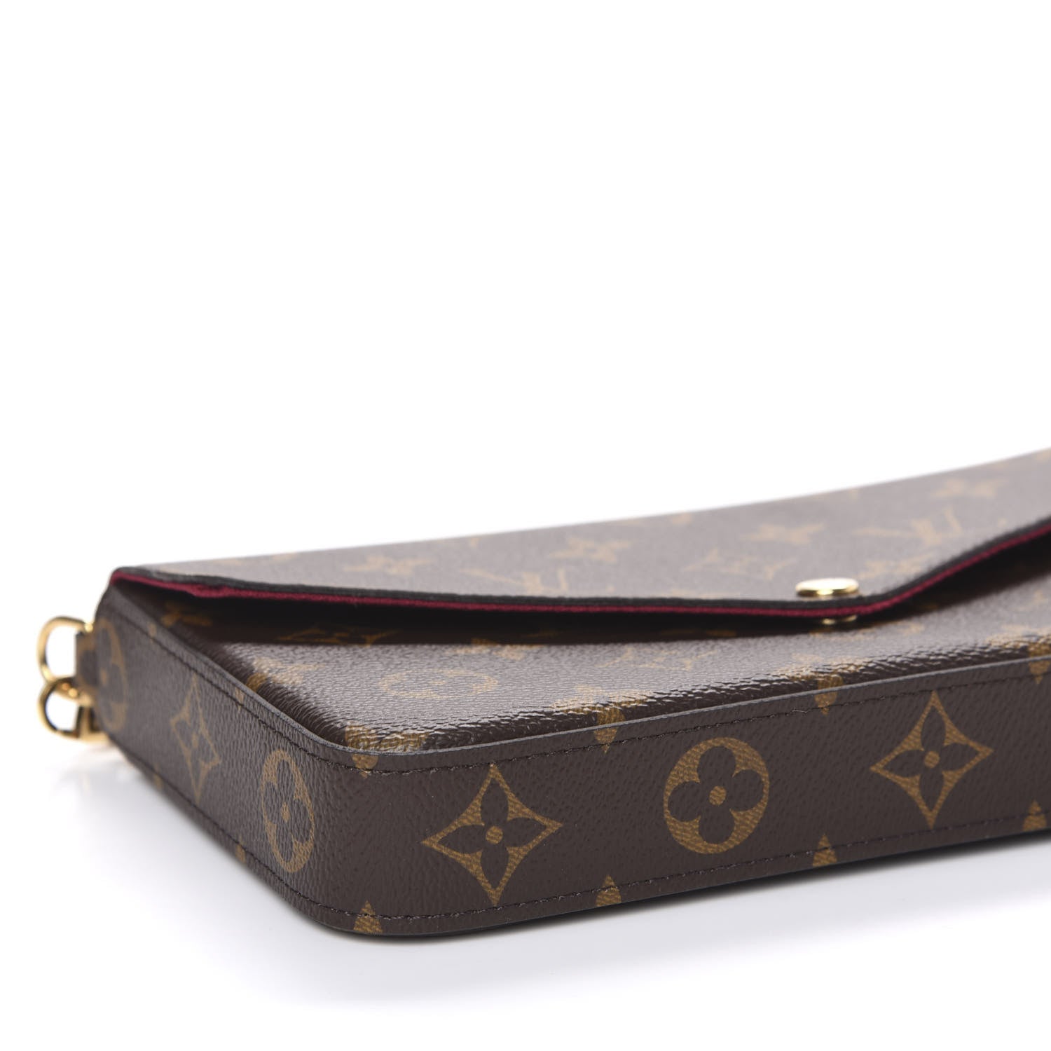 Louis Vuitton Monogram Pochette Felicie Chain Wallet Fuchsia 9 of 10