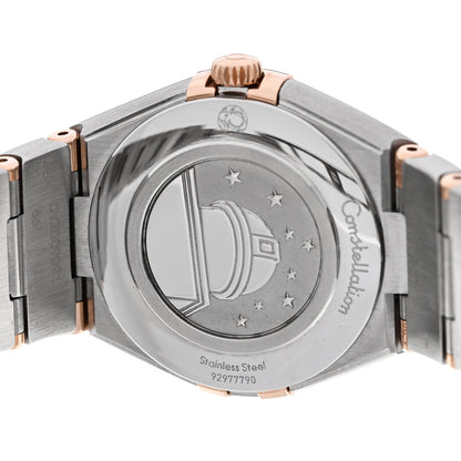 Omega Stainless Steel 18K Yellow Gold Diamond Bezel Mother of Pearl 28mm Constellation Quartz Watch 131.25.28.60.55.002 4 of 5