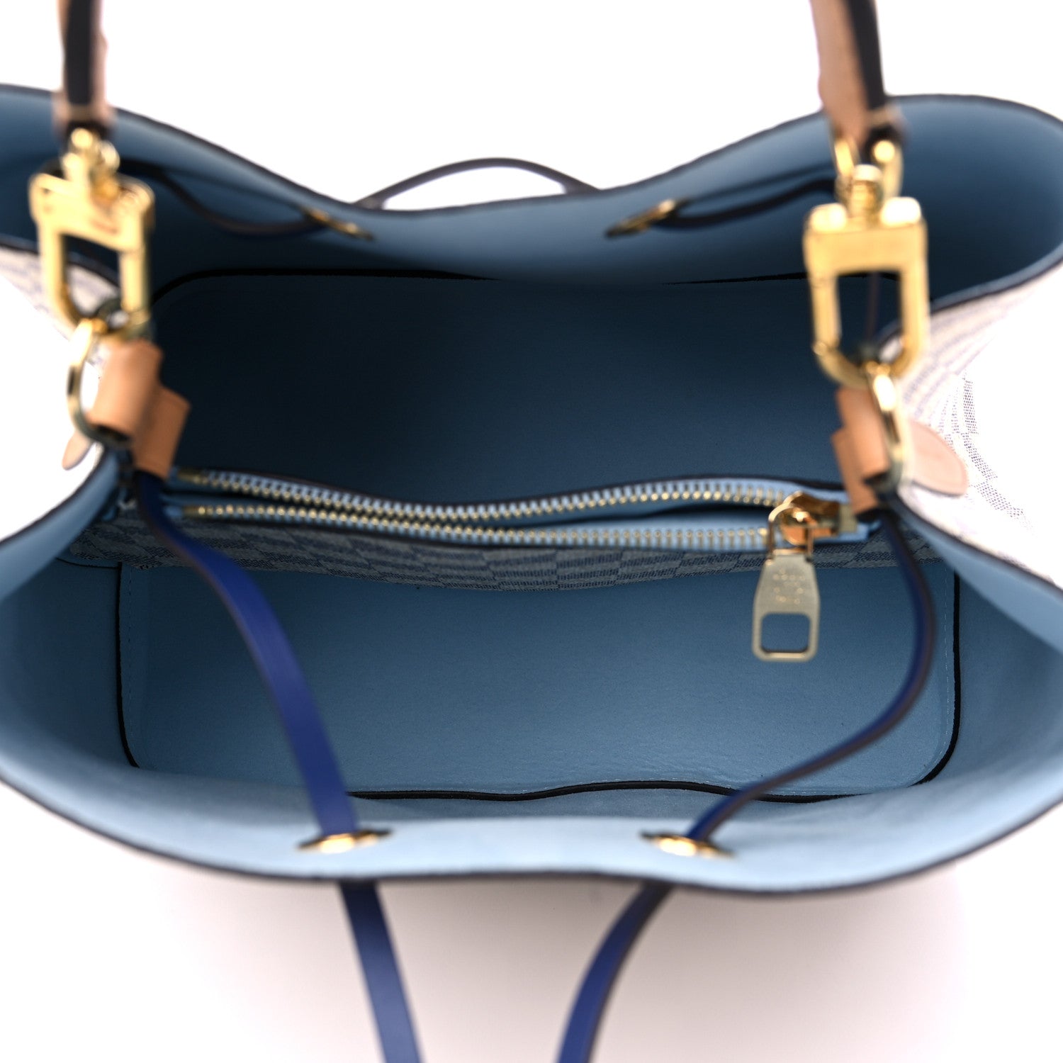 Louis Vuitton Damier Azur Braided Neonoe MM Blue 5 of 11