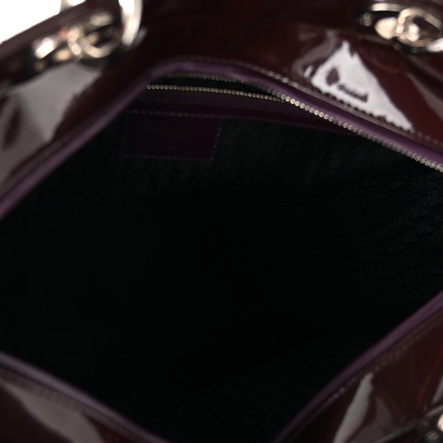 Patent Cannage Large Lady Dior Violet Purple