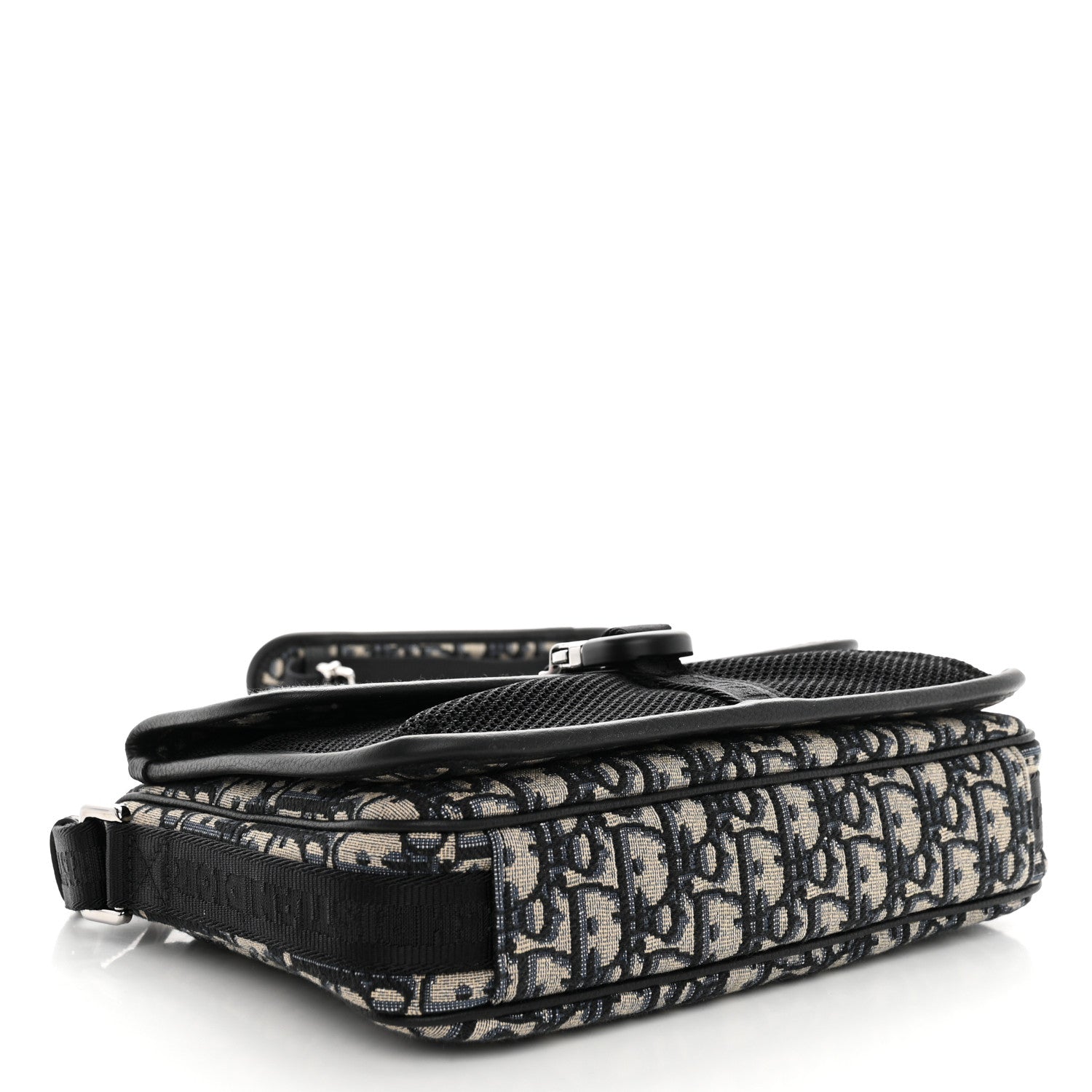 Christian Dior Oblique Mesh Dior 8 Bag With Strap Black 4 of 10