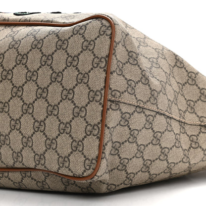 Gucci Soft GG Supreme Monogram Embroidered Crossbody Tote Brown 10 of 11