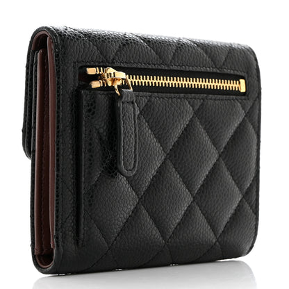 Chanel Caviar Quilted Compact Flap Wallet Black 3 of 8
