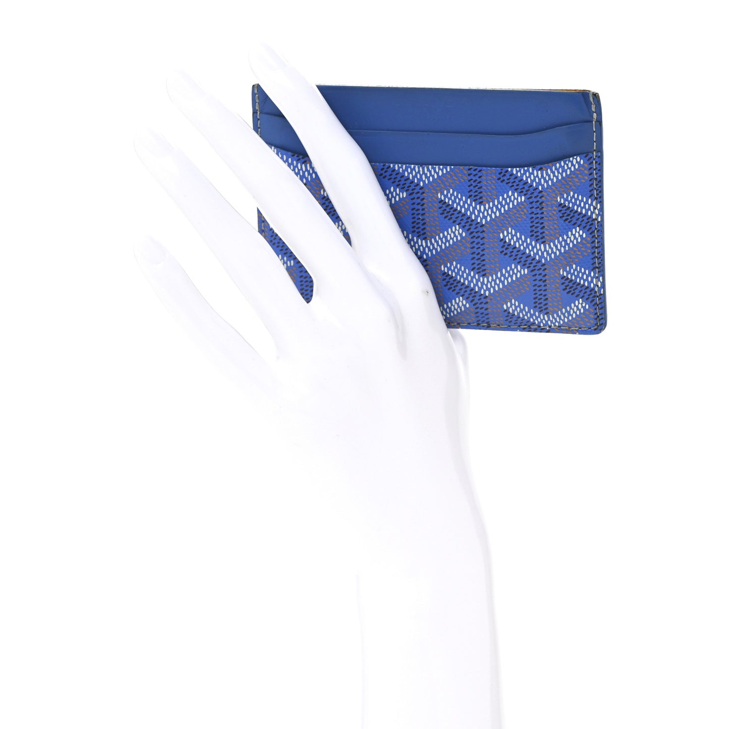 Goyardine Saint Sulpice Card Holder Sky Blue