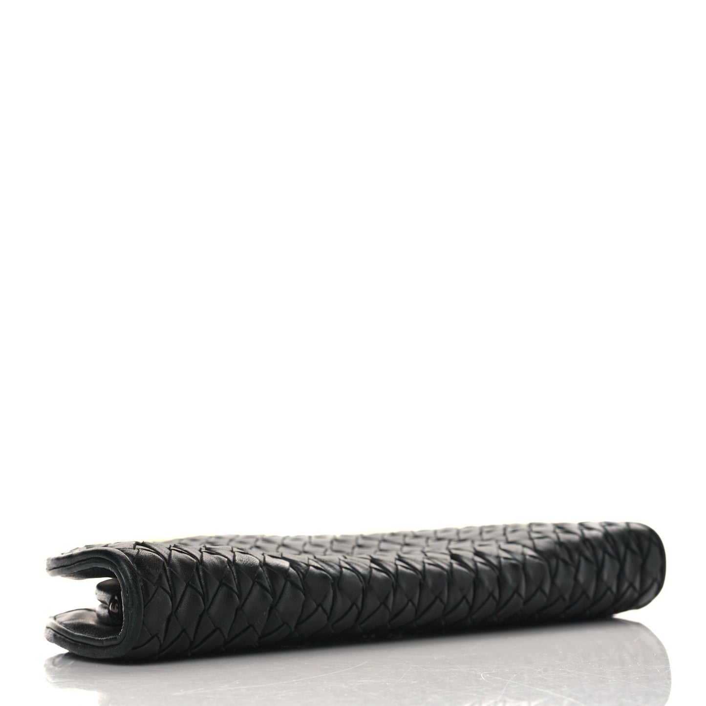 Calfskin Intrecciato Knot Clutch Black
