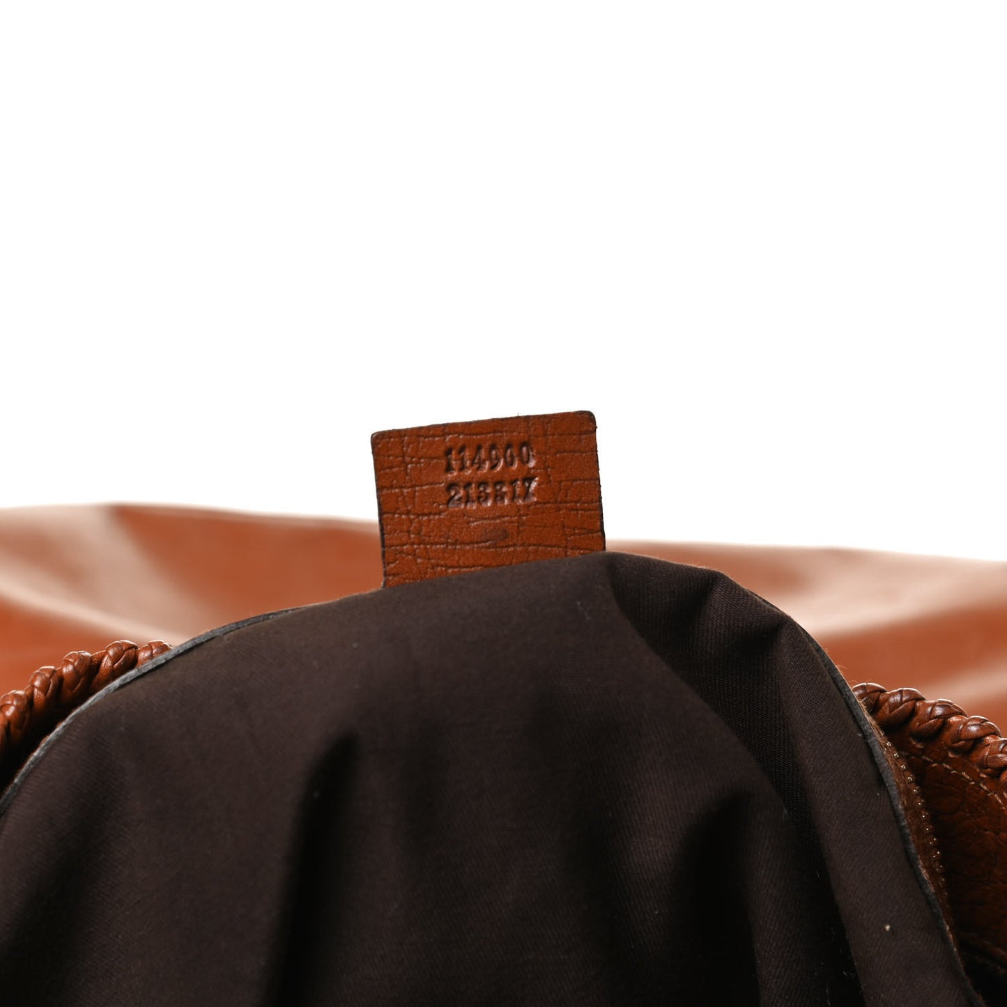 Calfskin Large Horsebit Chain Hobo Brown