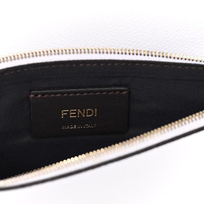 Fendi Vitello Cruise F is Fendi FF 1974 Embossed Medium Envelope Wallet On Chain Optical White Maya Black 12 of 16