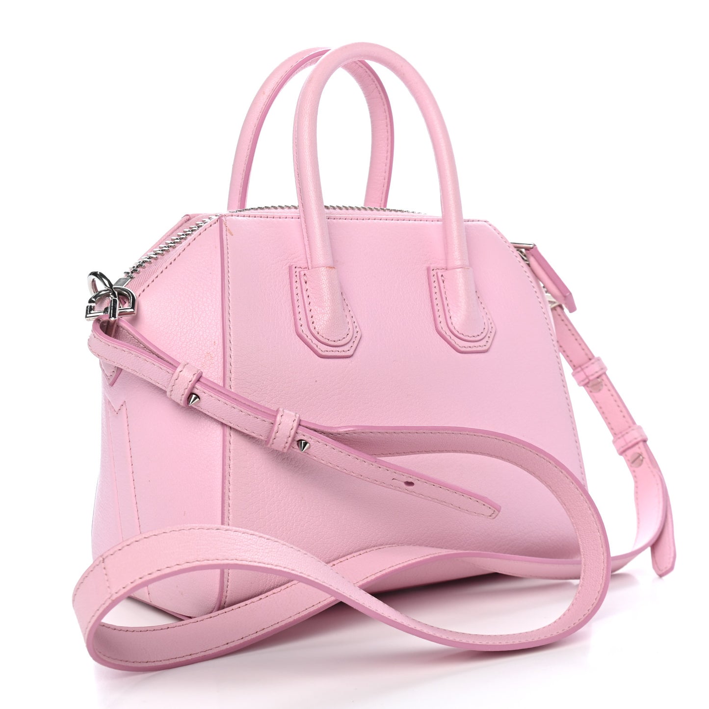 Sugar Goatskin Mini Antigona Bright Pink