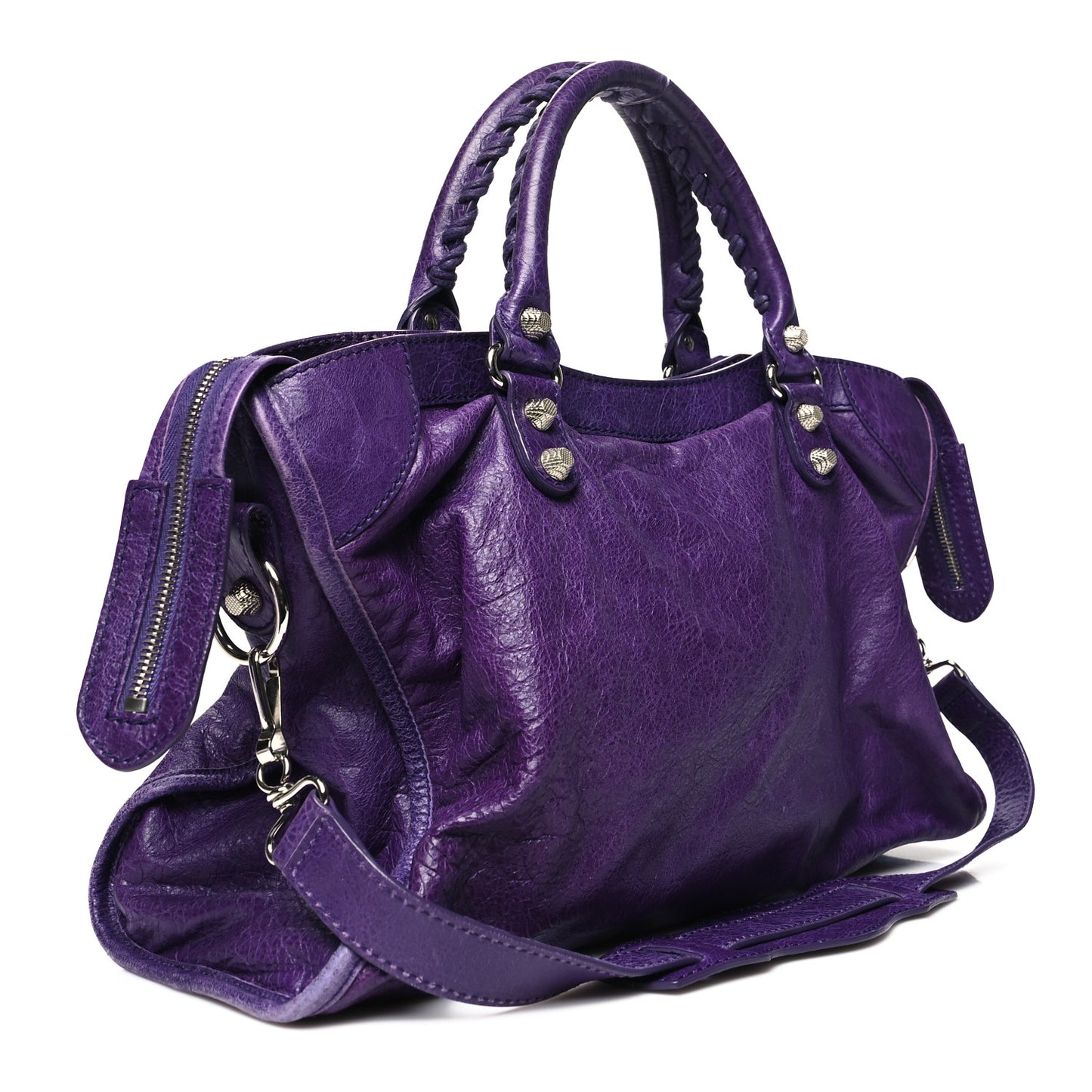 Agneau Giant 12 Silver Hardware City Dark Violet