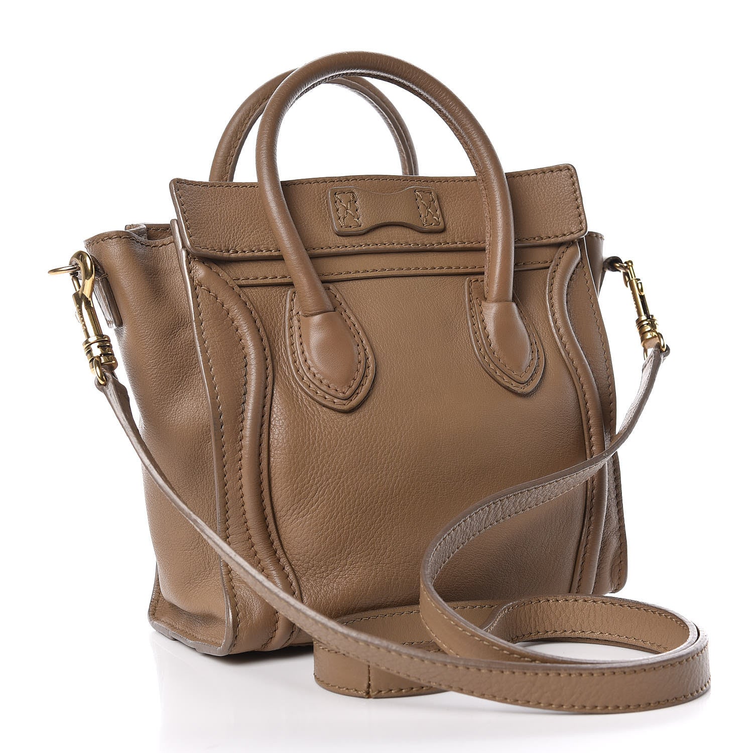 Celine Smooth Calfskin Nano Luggage Camel 3 of 14