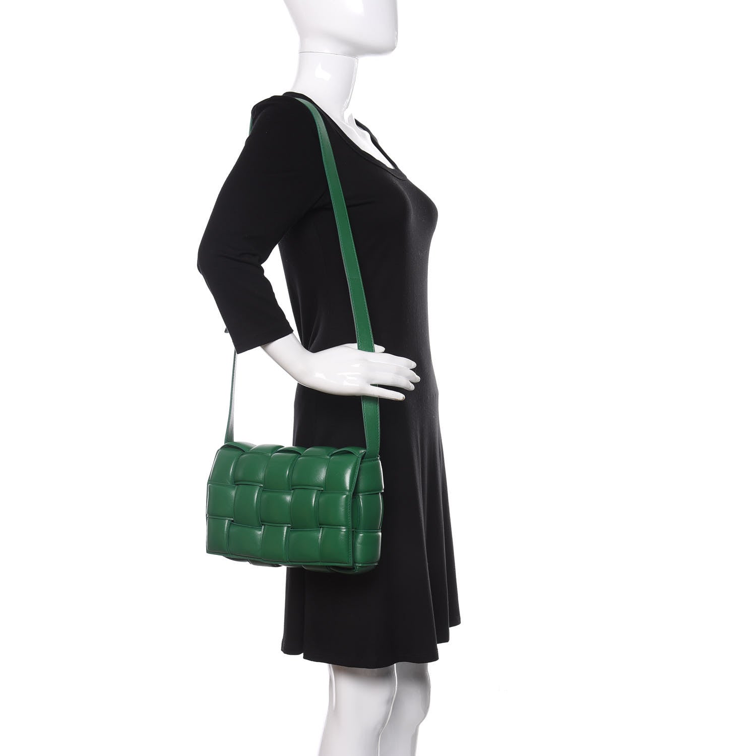 Bottega Veneta Nappa Maxi Intreccio Padded Cassette Crossbody Bag Racing Green 2 of 10