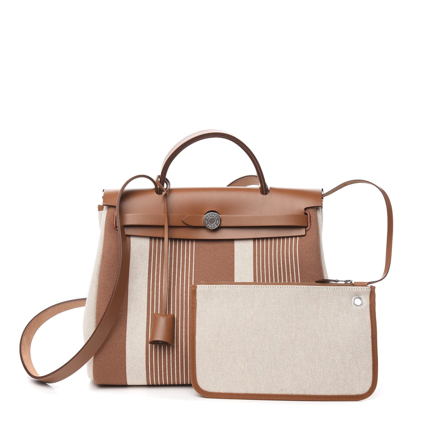 Vache Hunter Toile H Vibration Herbag Zip Retourne 31 PM Fauve Ecru Beige