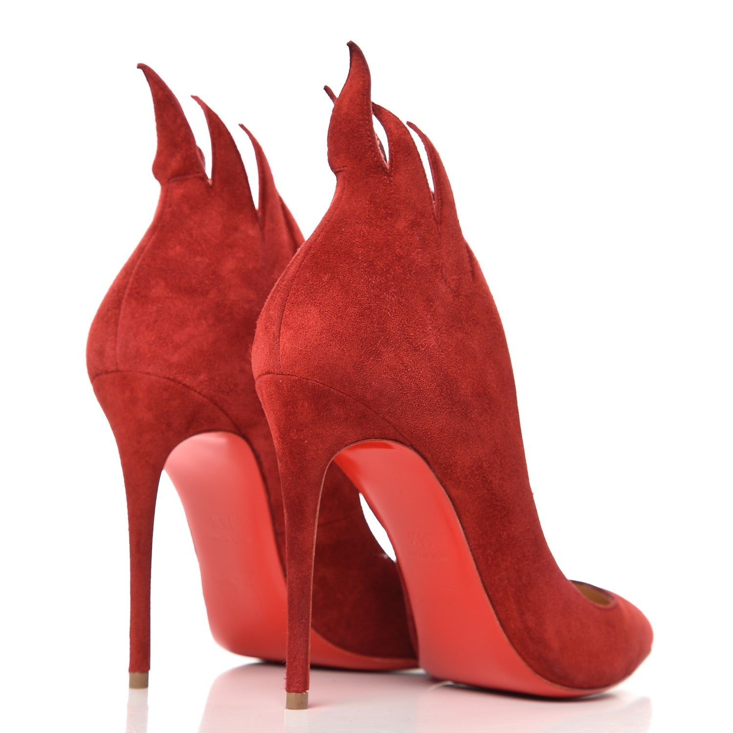 Christian Louboutin Suede Victorina 100 Pumps 36.5 Carmin 4 of 9