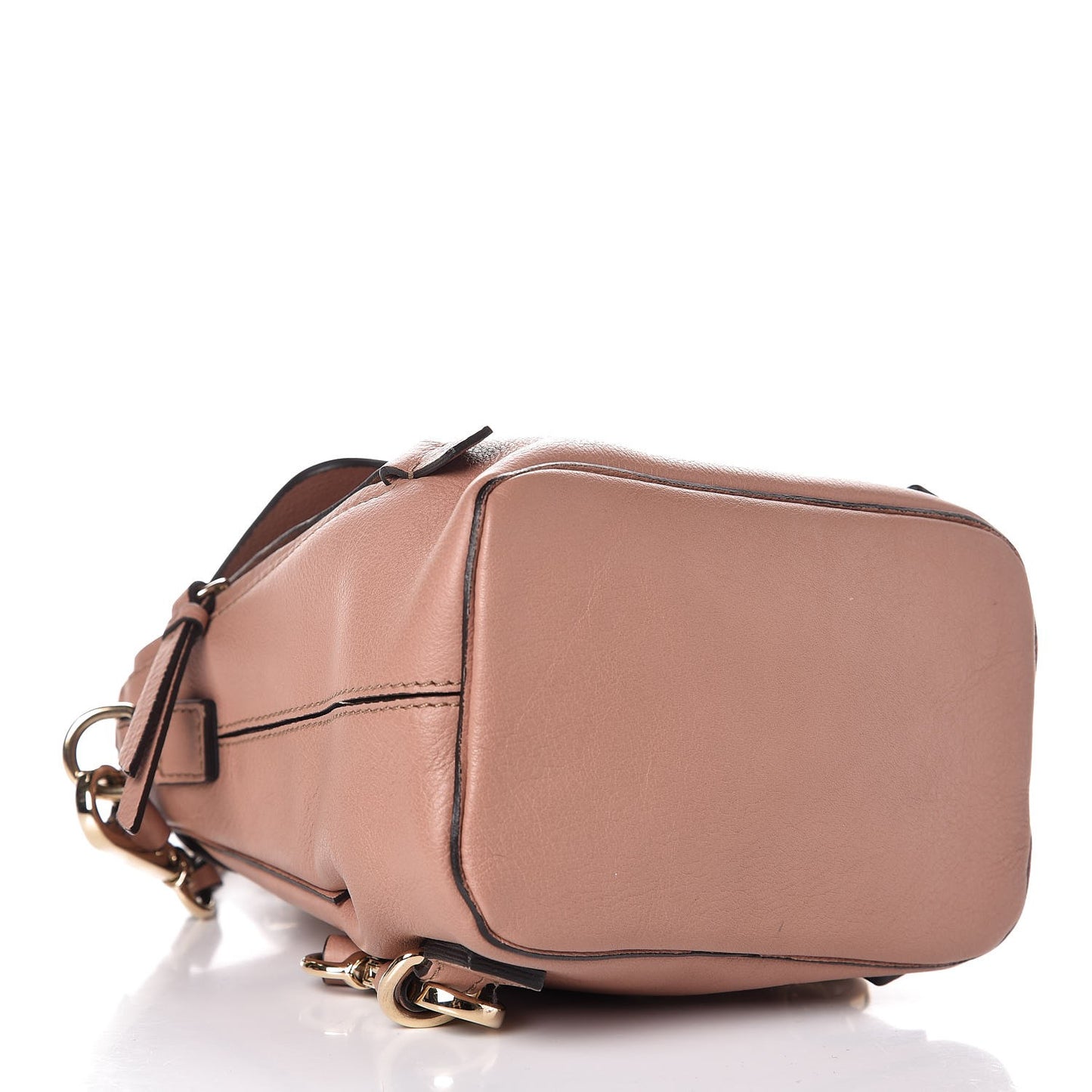 Suede Calfskin Mini Faye Backpack Nougat