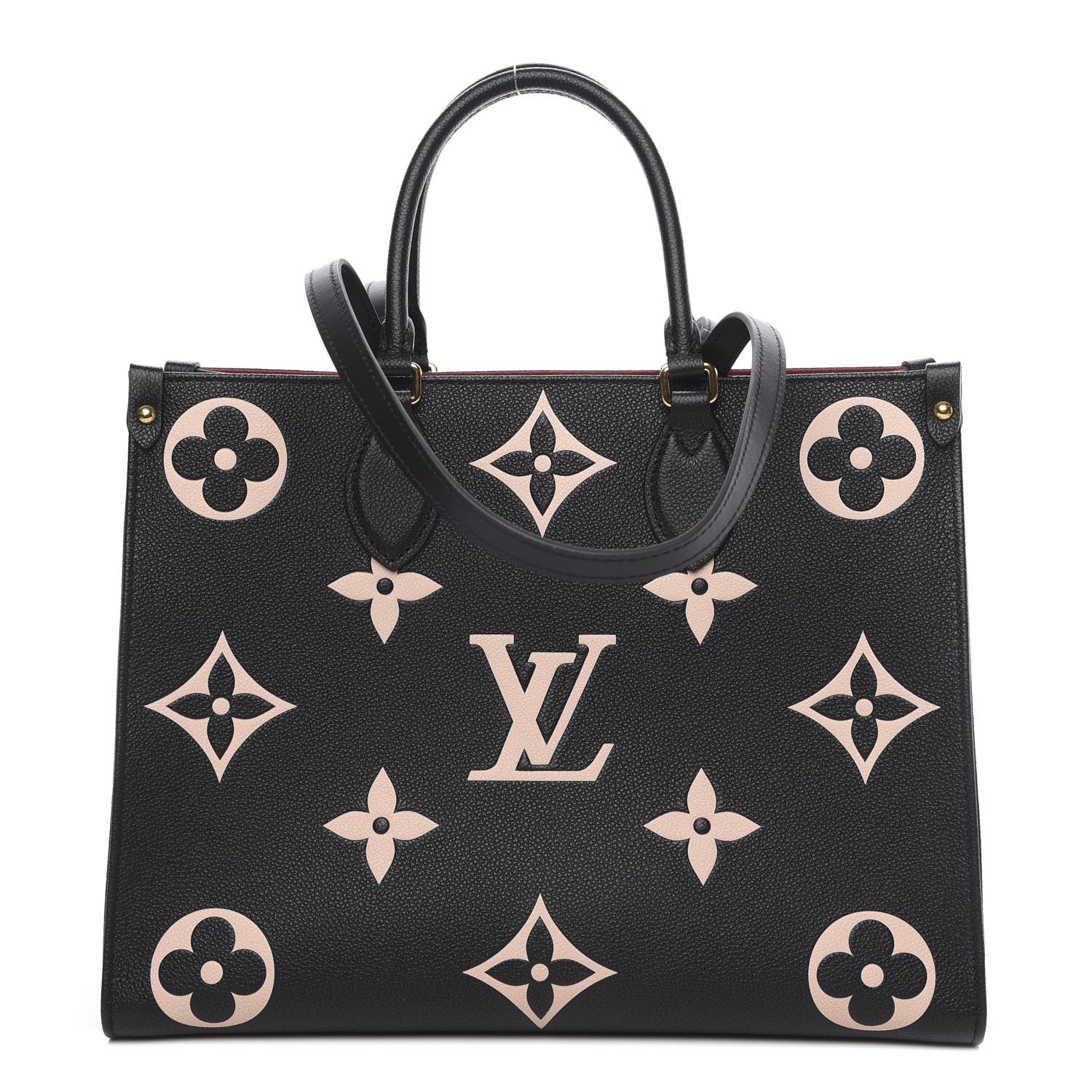 Louis Vuitton Empreinte Monogram Giant Onthego MM Black Beige 1 of 12