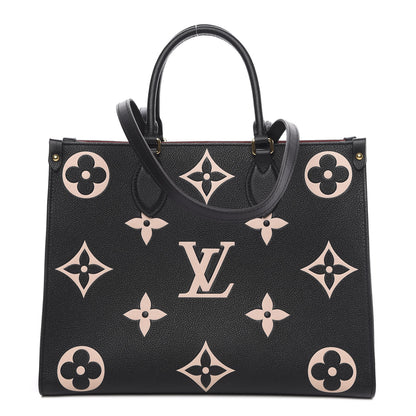 Louis Vuitton Empreinte Monogram Giant Onthego MM Black Beige 1 of 12