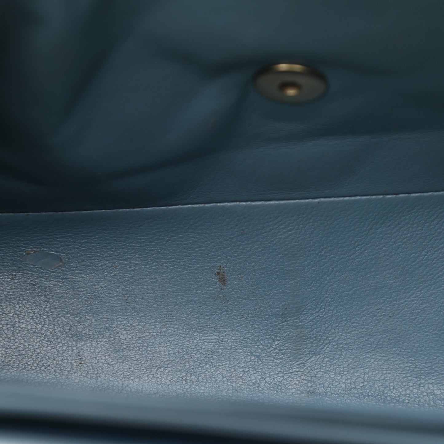 Lambskin Degrade Quilted Jumbo Single Flap Light Blue