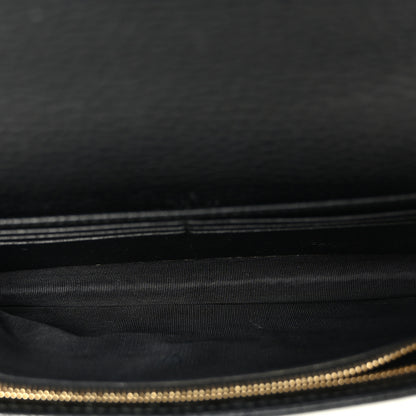 Gucci Calfskin Mini GG Marmont Chain Wallet Black 5 of 9