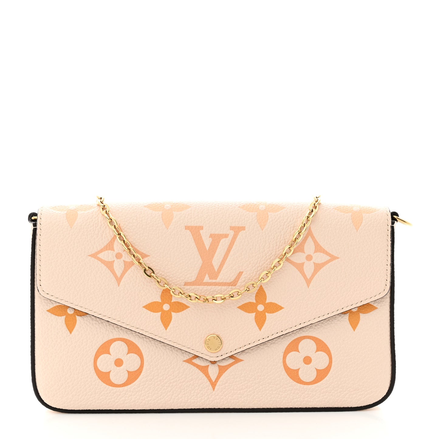 Empreinte Monogram Giant By The Pool Felicie Pochette Chain Wallet Cream Saffron