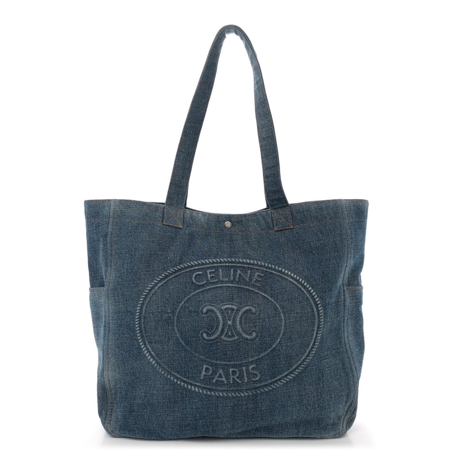 Celine Denim Large Cabas Dark Union Wash 1 of 10