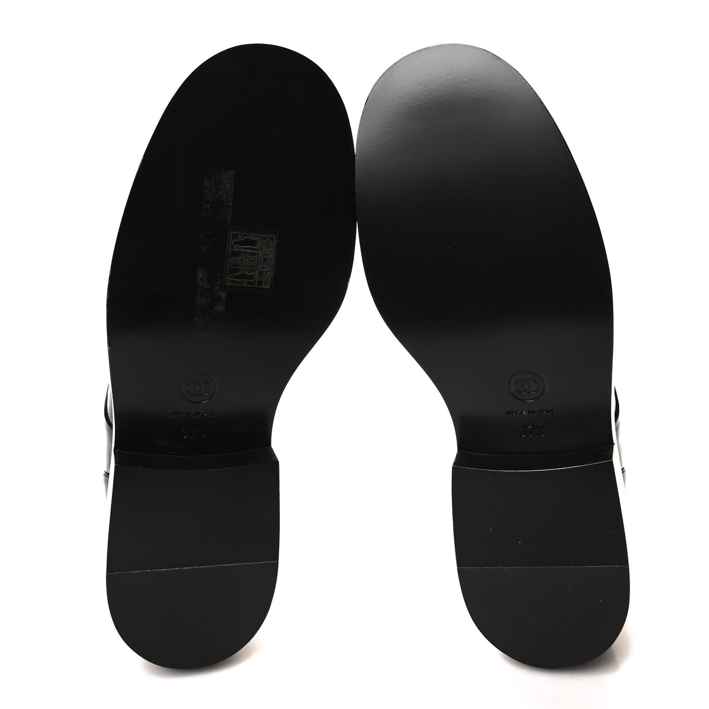 Shiny Goatskin Cap Toe Combat Boots 37.5 Black Dark Grey