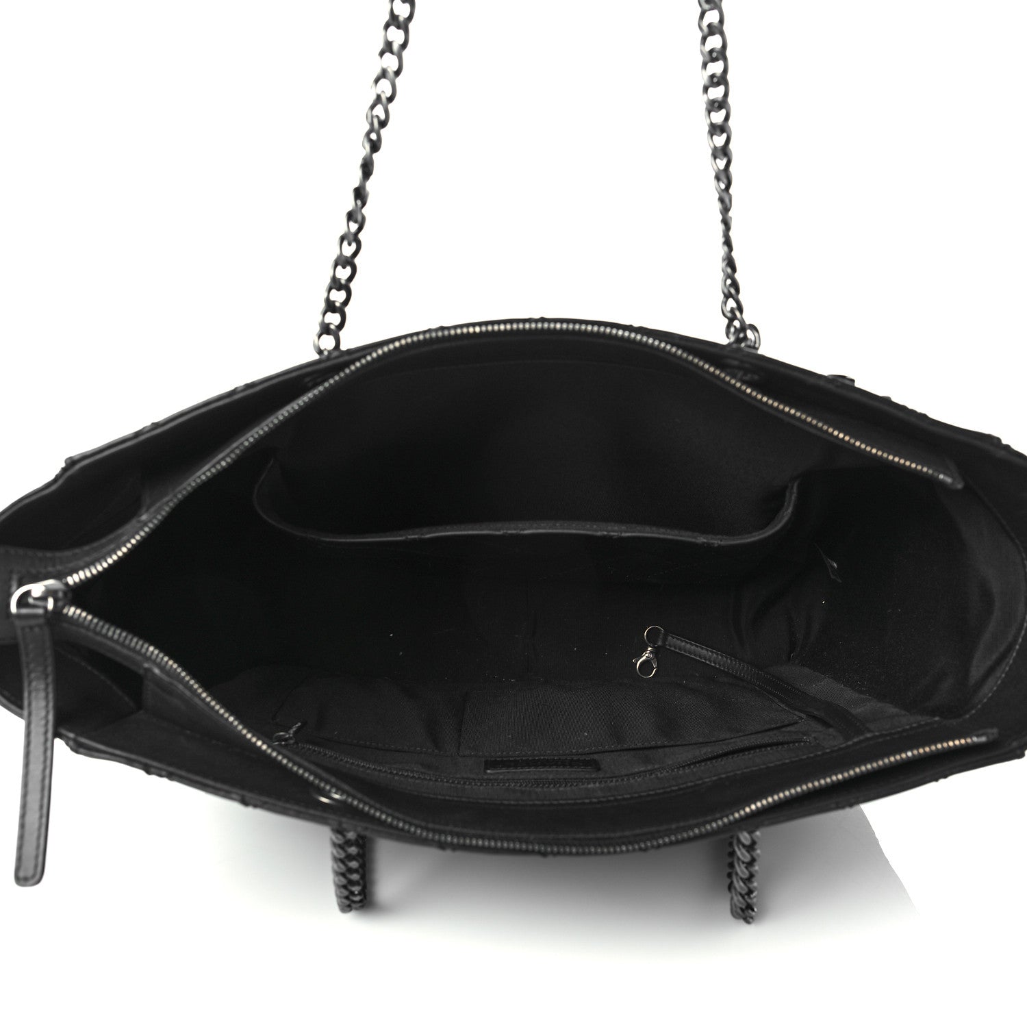 Chanel Lambskin Stitched Shopping Tote Black 5 of 10