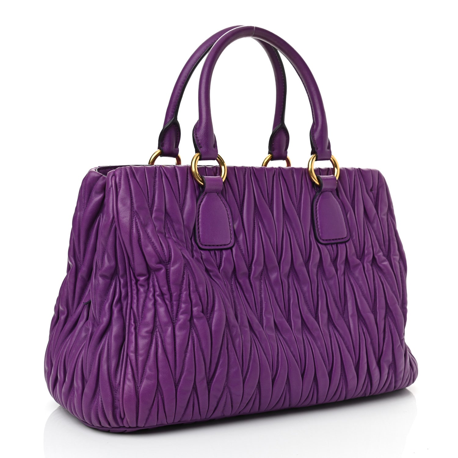 Miu Miu Nappa Matelasse Bauletto Top Handle Petunia 3 of 13