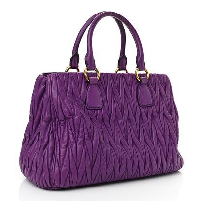 Miu Miu Nappa Matelasse Bauletto Top Handle Petunia 3 of 13