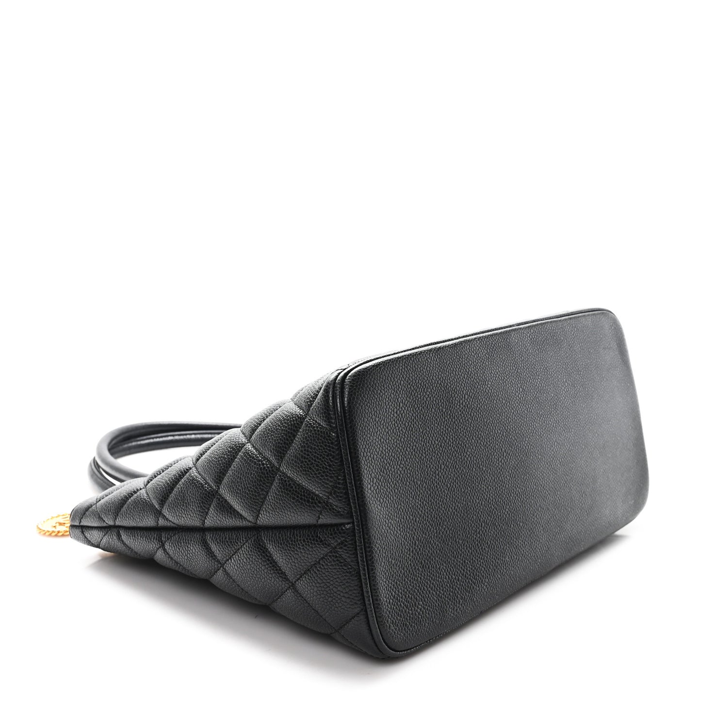 Caviar Quilted Medallion Tote Black