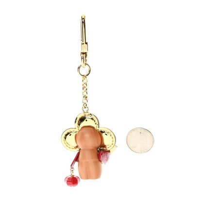 Louis Vuitton Wood Chinese New Year Vivienne Bag Charm Red Gold 2 of 5