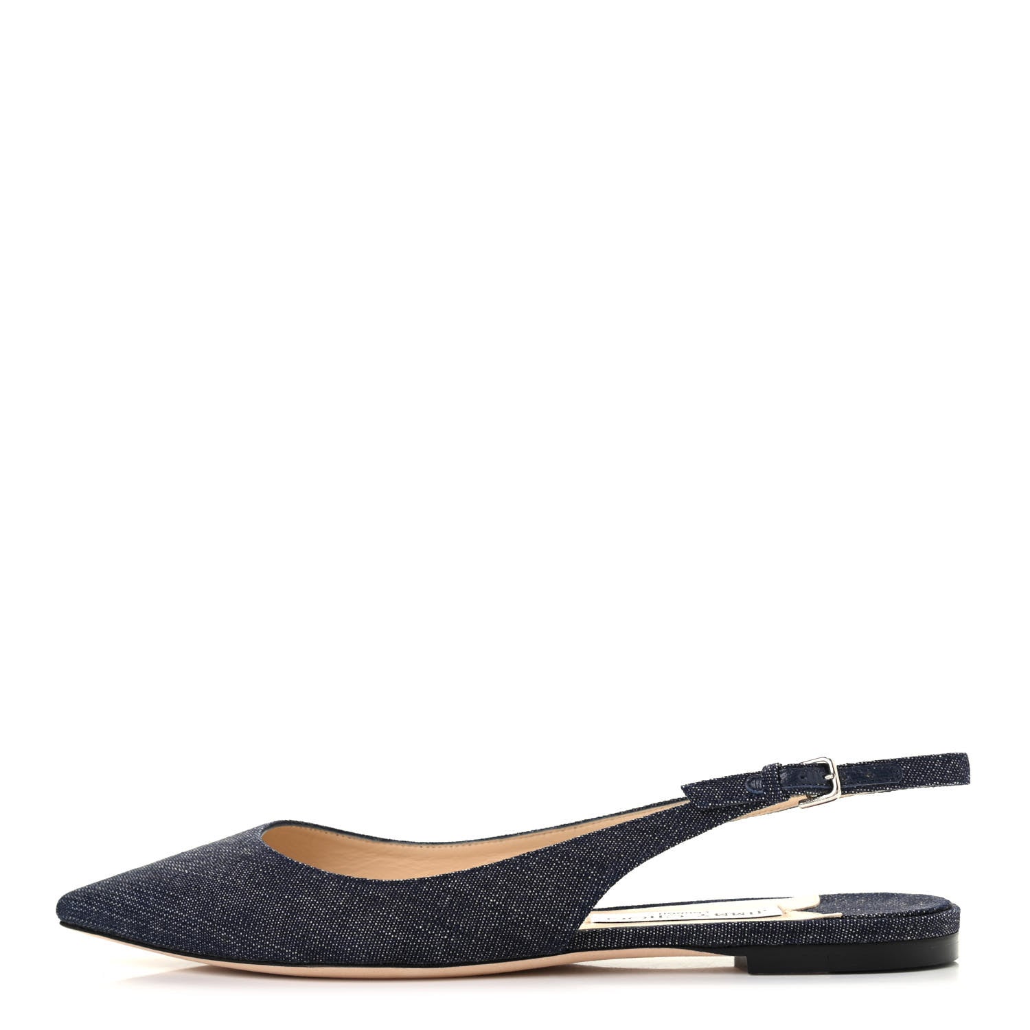 Jimmy Choo Denim Erin Slingback Flats 39.5 Indigo 1 of 8