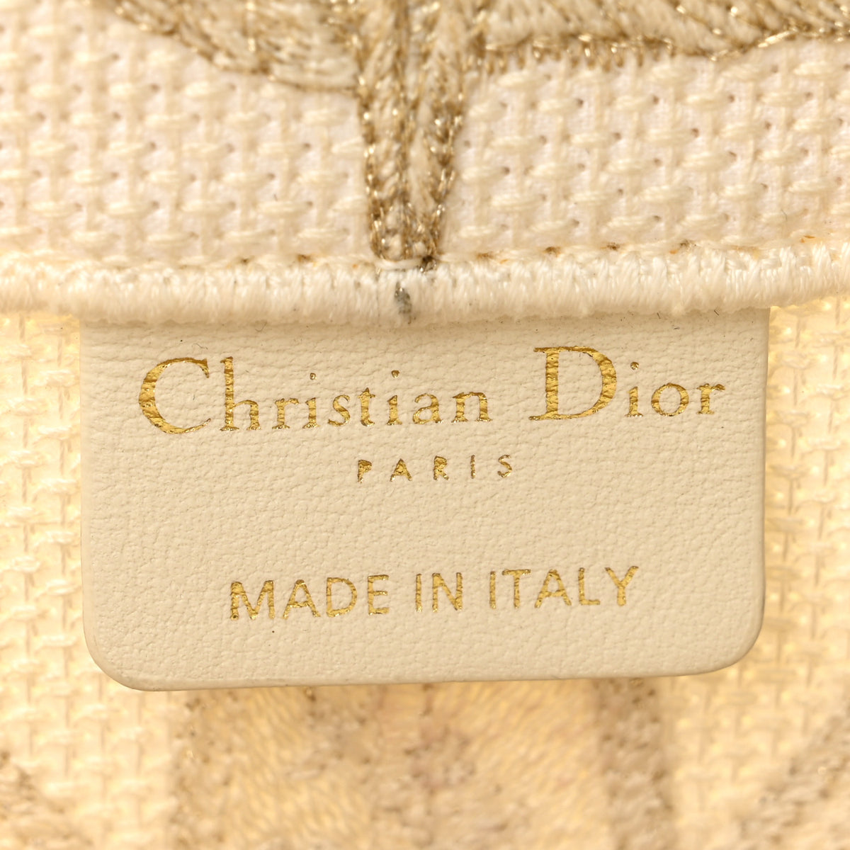 Christian Dior Canvas Embroidered Medium Rêve d'Infini Book Tote Gold 6 of 13