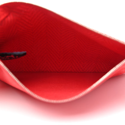 Hermes Toile Flat Yachting Pouch Rouge 5 of 6