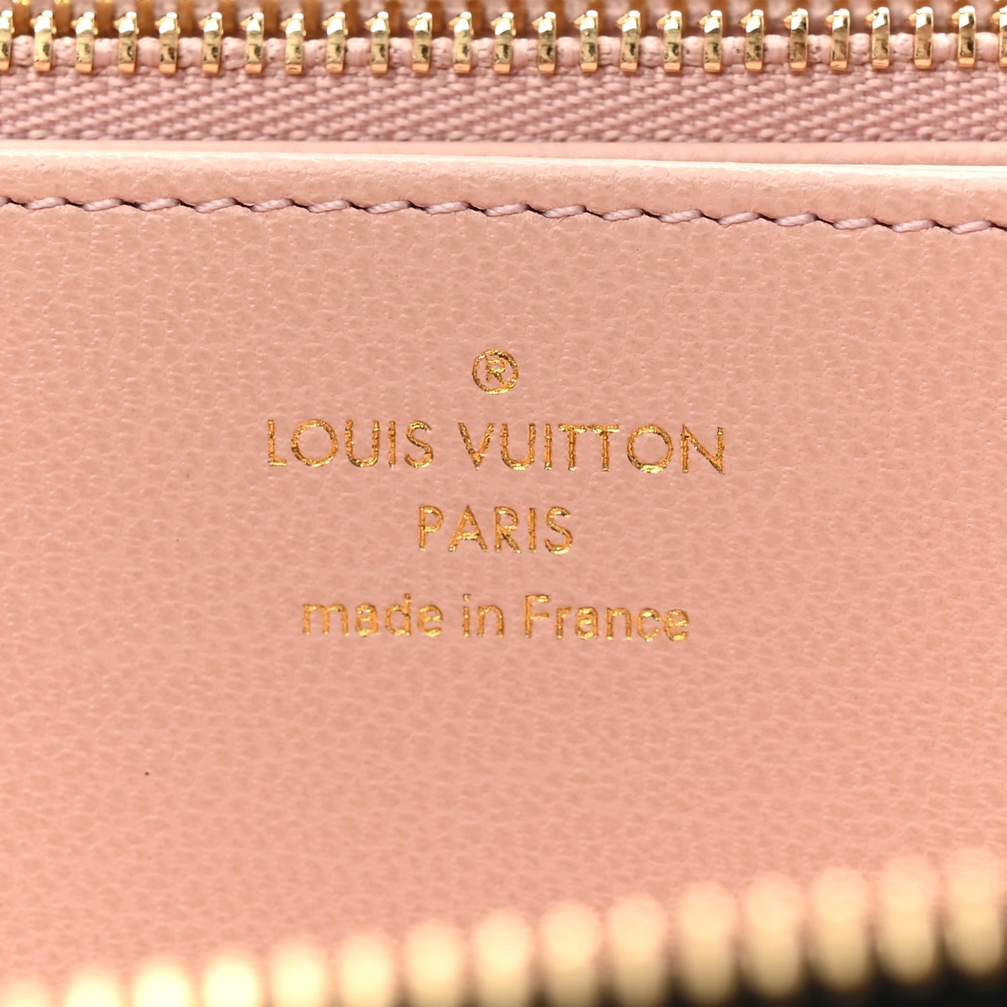 Lambskin Embossed Monogram LV Ski Coussin Zippy Wallet Black Pink